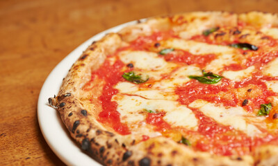 Margherita Pizza on a Cutting Board