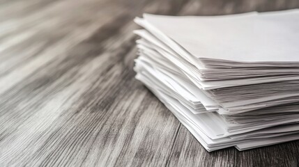 An empty scene featuring blank mockup template of income tax preparation documents,