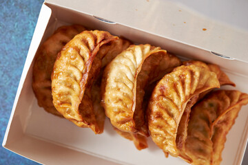 fried dumplings on a plate