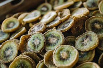 Background of dried kiwi fruit, at the open air market. grand bazaar, Istanbul 