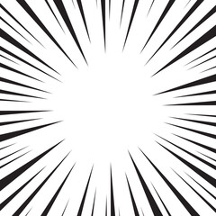 Obraz premium Manga comic explosion, motion or movement effect, vector background. Manga anime cartoon radial speed lines and abstract pattern for comic book burst, flash ray or explode bang action
