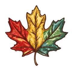 Colorful Maple Leaf Illustration