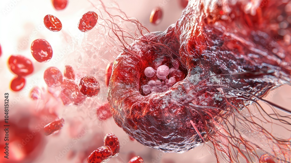 Poster 3d representation of stem cells in dynamic environment