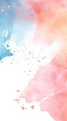 Watercolor Inspired Frame with Soft Brush Strokes and Blended Hues