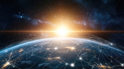 Obraz premium Global Connectivity with Network