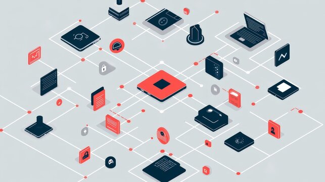 A network diagram showing how hackers infiltrate a company IT system through unprotected entry points, such as outdated software.