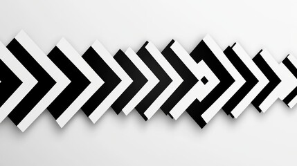 Abstract Black and White Arrow Pattern Design Background