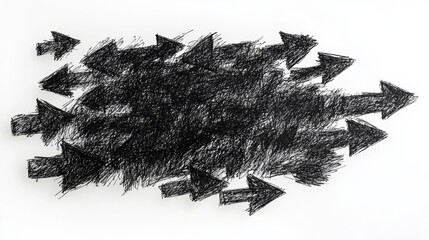 Abstract Black and White Arrows   Direction  Choice  Path  Success  Growth