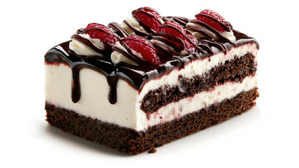 Delicious Chocolate Raspberry Birthday Cake with Cream Topping Perfect for Celebrations and Special Occasions