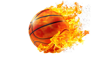 fire basketball png transparent background