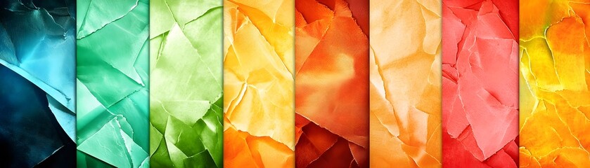 Naklejka premium Abstract Background Of Colorful Crinkled Paper.