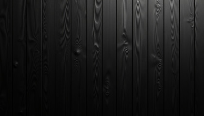 Dark ebony wood planks, vertical wooden panels in a rich black tone with visible grain and texture, modern and sophisticated