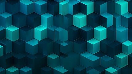 Fototapeta premium Blue abstract hexagonal pattern with light effects.