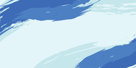 Decorative blue brush stroke background banner design vector illustration