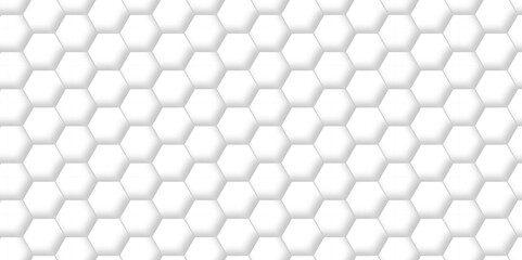 Fototapeta premium Vector Minimal White Hexagonal Background. Luxury White Pattern. 3D Futuristic abstract honeycomb mosaic white background. geometric mesh cell texture. modern futuristic wallpaper.