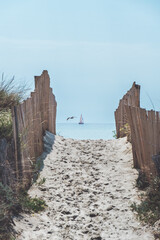 view with sky and clouds in the beach