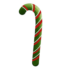 Fototapeta premium Christmas Watercolor Illustration, Christmas Clipart Design Illustration, Green red white sugar stick