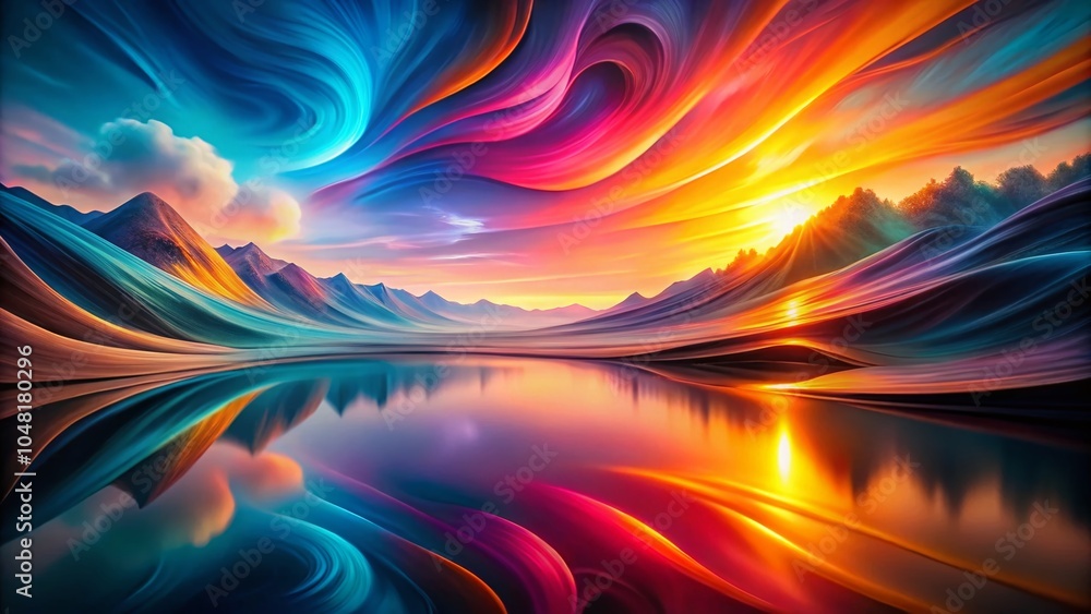 Poster colorful abstract background with smooth gradients and shapes for creative design use