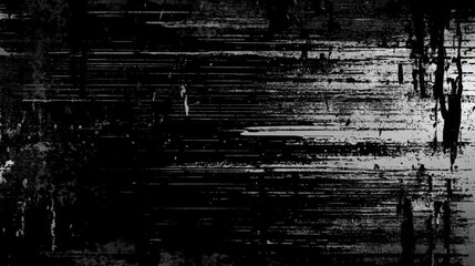 This striking black brush stroke features a unique grainy spray texture and faded edges, creating a vintage aesthetic ideal for banners or artistic posters.