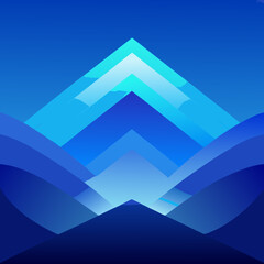 Abstract blue gradient background collection