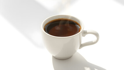 Obraz premium Cup of aromatic coffee isolated on white