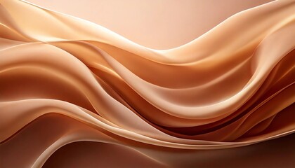 Obraz premium ベージュ 曲線 滑らか 透明感 優雅 流動的 光沢 抽象 シンプル ミニマル グラデーション 柔らかい 柔軟 デザイン ウェーブ エレガント 洗練 美しい 層状 モダン