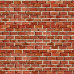 Obraz premium Red brick wall seamless pattern. Watercolor painted illustration. Brick wall rough architecture surface. Red bricky wall structure part seamless pattern