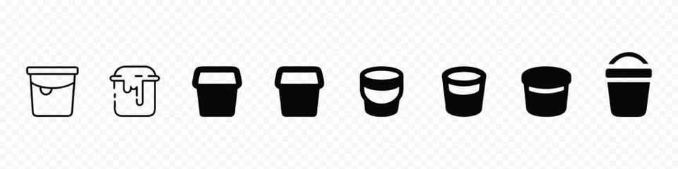 Bucket icon vector.  Basket symbol or logo. bucket icon vector water pail symbol © marufpro555777