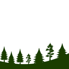 Obraz premium Forest Tree Silhouette