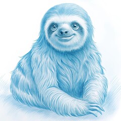 Fototapeta premium a sloth sketch illustration