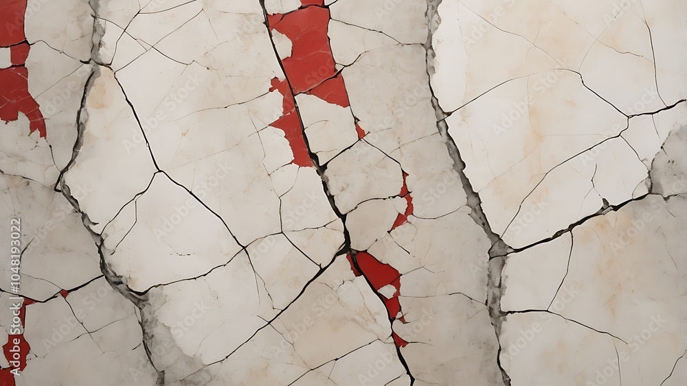 Poster abstract illustration grunge textured background of a old white brick wall with random pattern large