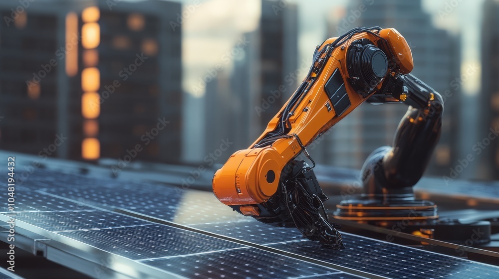 Poster robotic automation in solar panel installation is streamlining deployment processes.