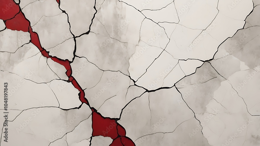 Aufkleber abstract illustration grunge textured background of a old white brick wall with random pattern large