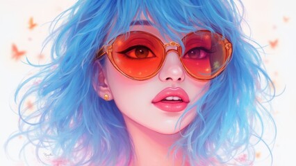 portrait of a girl with hair