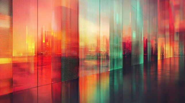 A modern AI interface illustrated in action, detecting and visualizing color patterns in an image, focusing on shades of red, green, and blue in a minimalist layout.