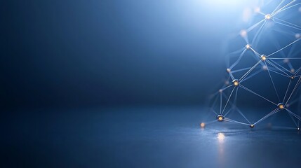 Exploring the intersection of technology and science through abstract network connections in a digital space