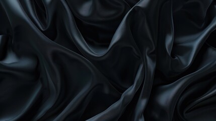 Obraz premium Abstract Black Satin Drape