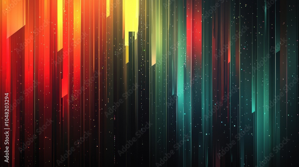 Poster a sleek depiction of an ai tool processing color patterns in an image, highlighting various shades o