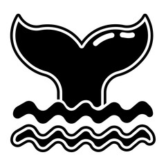 Obraz premium whale tail icon