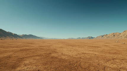 Obraz premium Barren Dry Landscape with Windswept Soil