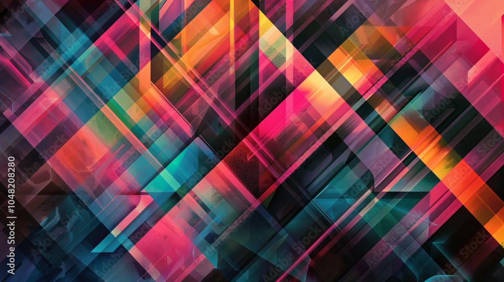 Poster a colorful abstract design with a lot of different colors and shapes