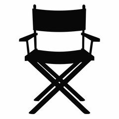 Foldable Chair,  Director Chair, Silhouette vector, Chair icon, Foldable Chair Clipart, Chair vector illustration