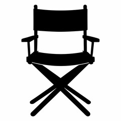 Foldable Chair,  Director Chair, Silhouette vector, Chair icon, Foldable Chair Clipart, Chair vector illustration