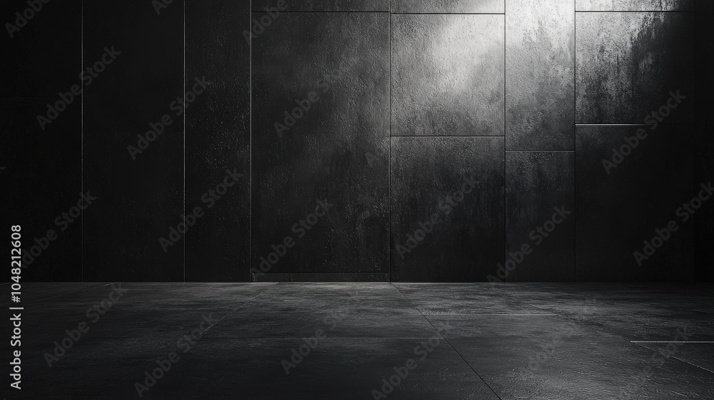 Poster minimalistic matte black background with no reflection, designed for clean and elegant presentations