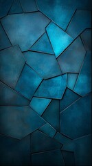 Obraz premium Abstract Geometric Blue Metal Wall Texture