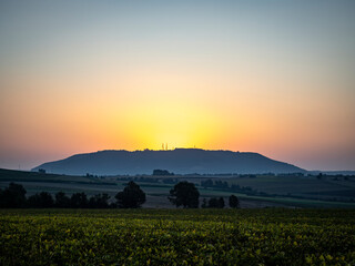 Obraz premium sunset over the field