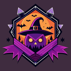 Illustration Halloween banner background