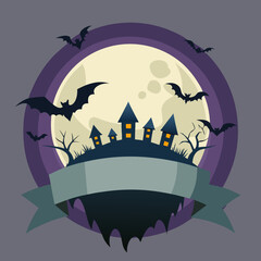 Illustration Halloween banner background