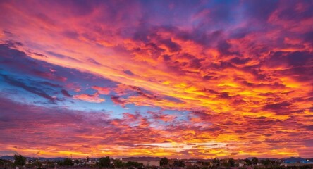 view of a beautiful rich sky