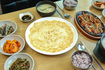 Korea style pancake food. Potato Pancake